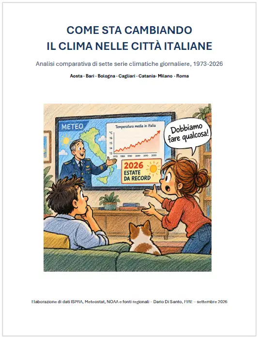Andamento climatico in Italia dal 1973 al 2026 -&nbsp;Analisi FIRE Sett. 2026